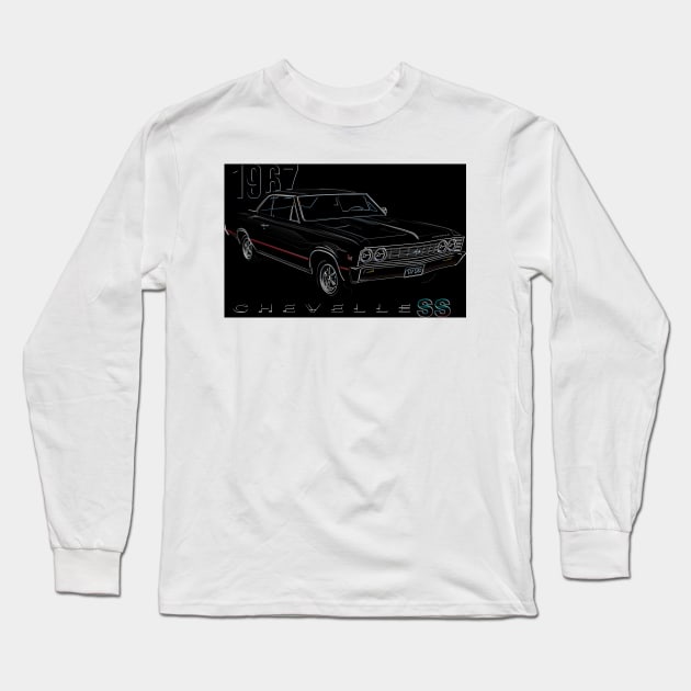 1967 Chevy Chevelle Long Sleeve T-Shirt by JimDeFazioPhotography